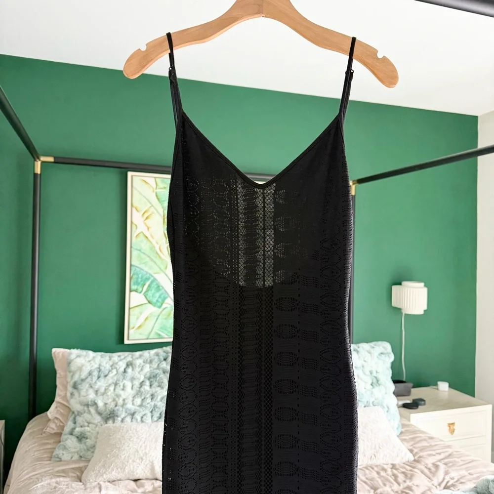For Love and Lemons x Revolve Black Lace Overlay Maxi Dress | Small - Picture 6 of 16
